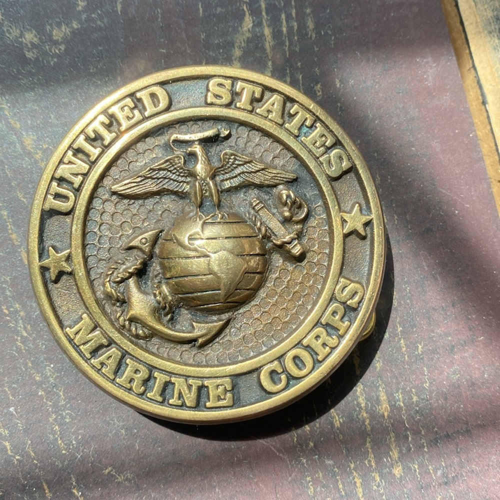 US Marine Corps Brass Belt Buckle